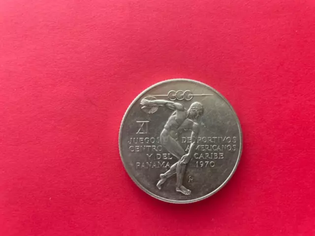 Panama 1970 Games 5 Balboa Silver Coin Proof