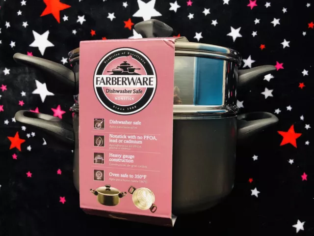 Faberware 3-qt. Nonstick Aluminium Steam Saucepot & Steamer Insert