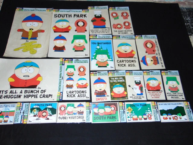 SOUTH PARK 20 STICKERS AUTOCOLLANTS GRAND JUMBO Comedy Central VINTAGE