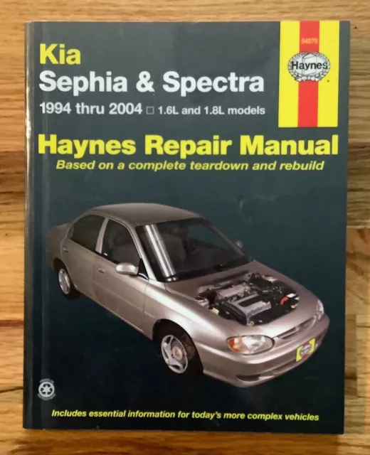 Haynes Repair Manual #54070- Kia Sephia & Spectra (1994-2004) 1.6L & 1.8L models