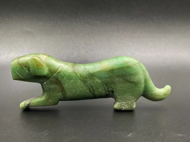 Old Antique Aventurine Jade Tiger Figure Bead Pendant Ancient Pyu Culture Burma