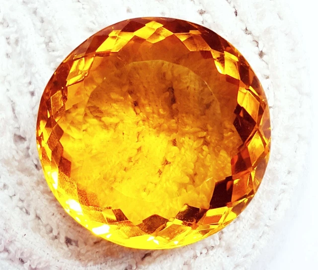 Pierre Topaze Orange Dorée Naturelle Facettée - 5,65 Carats - Pour Création De Bijoux - Neuf Avec étiquette