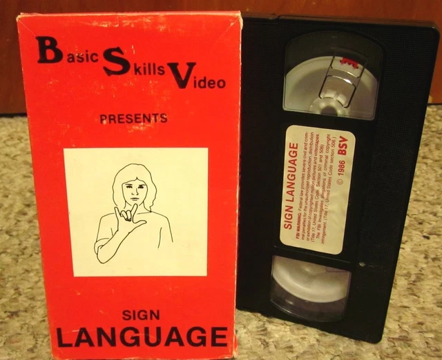 SIGN LANGUAGE HISTORY Basic Skills ASL instructional VHS Alphabet five