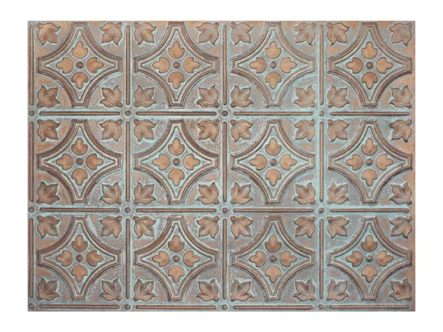 Peel and Stick Tin Ceiling Tiles PVC for Cafe Club PLB10 Weather copper 10pcs