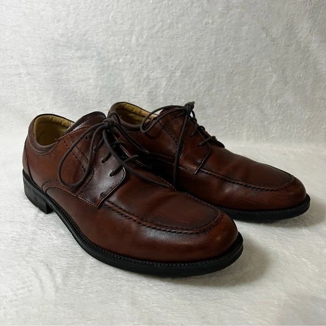 MEN'S CHAPS 96-95438 Brown Leather Shoes 10 M Casual Lace-up Oxford $24.99  - PicClick