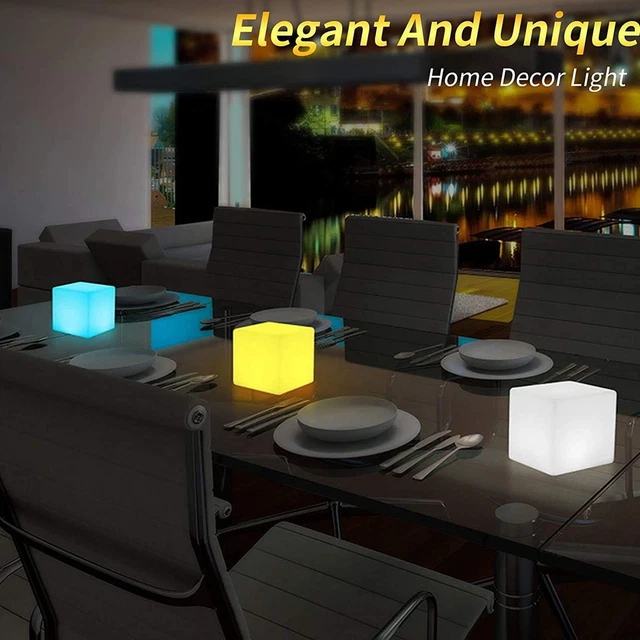 USB Charging RC Cordless LED Cube Night Light Adjustable Cube Night Light