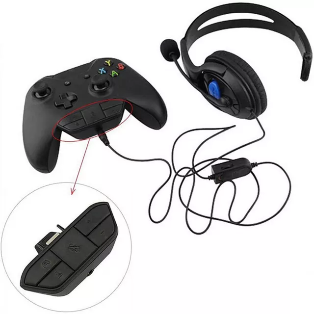 Controller Headset Adapter Audio Mic Headphone Converter for Xbox One Controller 3