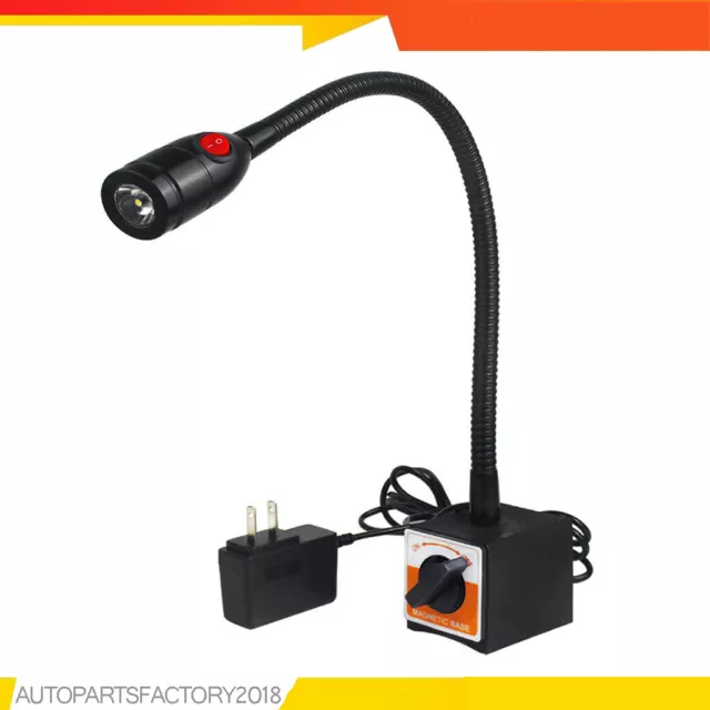 Magnetic Base Work Light Flexible Gooseneck LED Lamps Lathe Milling CNC Machine