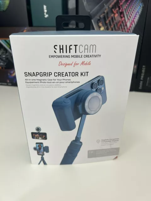 ShiftCam SnapGrip Creator Kit Mobile Grip with Battery - Blue Jay