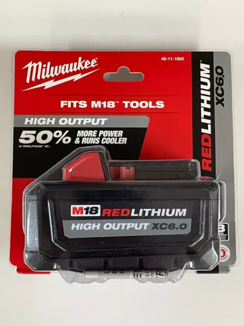 Genuine Authentic Milwaukee M18HB6 18V 6.0Ah Li-ion High Output Battery