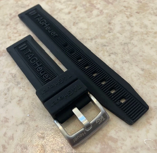 GENUINE TAG HEUER Formula 1 ,Formula One F1 BLACK 20mm Rubber Strap. £ ...