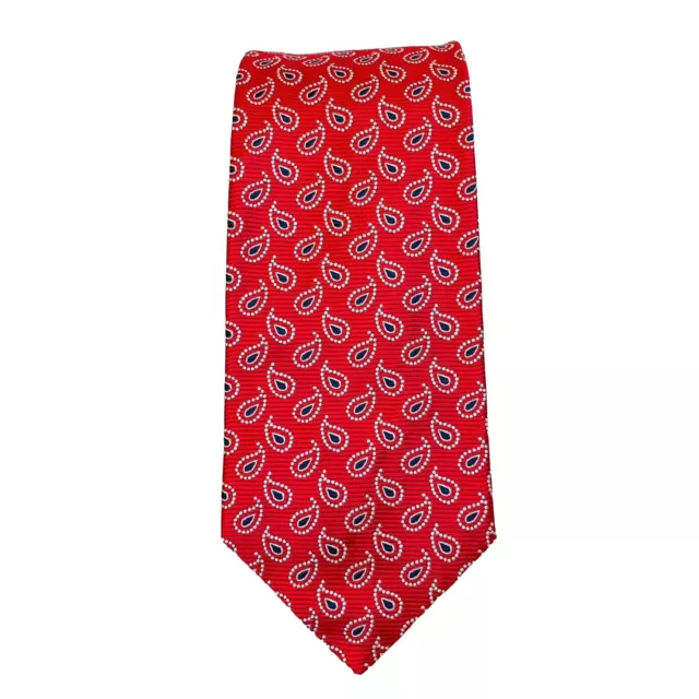 Brooks Brothers Red Paisley Silk Tie Made in USA Woven in England NWT MSRP $89