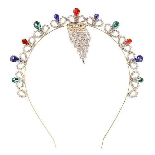 Serre-tête couronne Diadème Accessoire Cheveux doré Mariage Déguisement