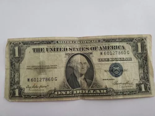 Series 1935 E Blue Seal One Dollar Silver Certificate Note