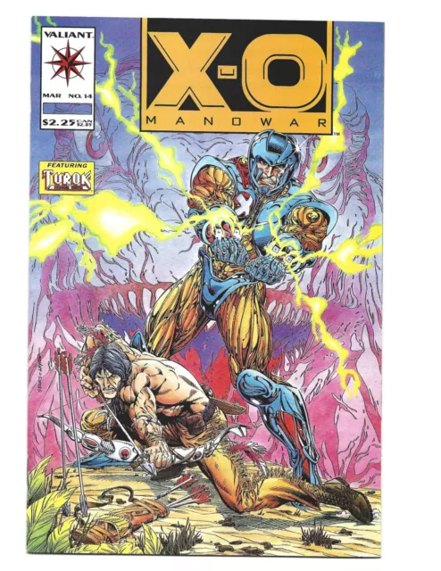 X-O Manowar 14 Mar 1993 Valiant A: Turok Bart Sears VF-NM B&B Combine Shipping!