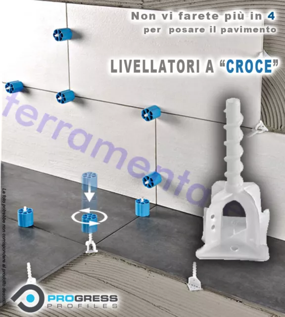 100Pz Livellatori Distanziatori Livellanti Proleveling System Croce X 2Mm