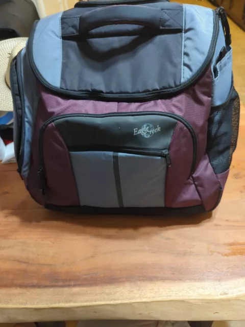 EAGLE CREEK Purple Wheeled Underseat Tote Carry On Overnighter Luggage Bag