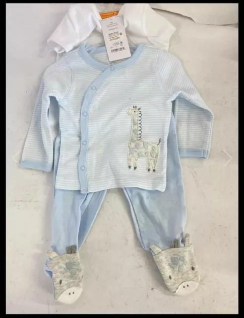 3pc Set New Infant Baby 3 month Carters 3M Big Hug Giraffe Animal Feet 3 Pcs