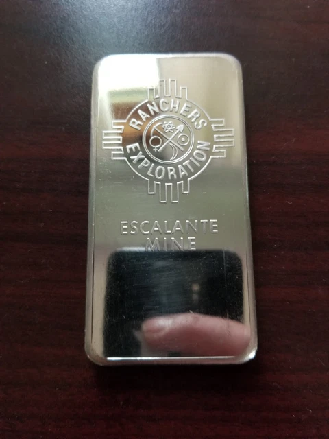 JOHNSON MATTHEY 10 OZ SILVER BAR. ESCALANTE MINE  Very Rare