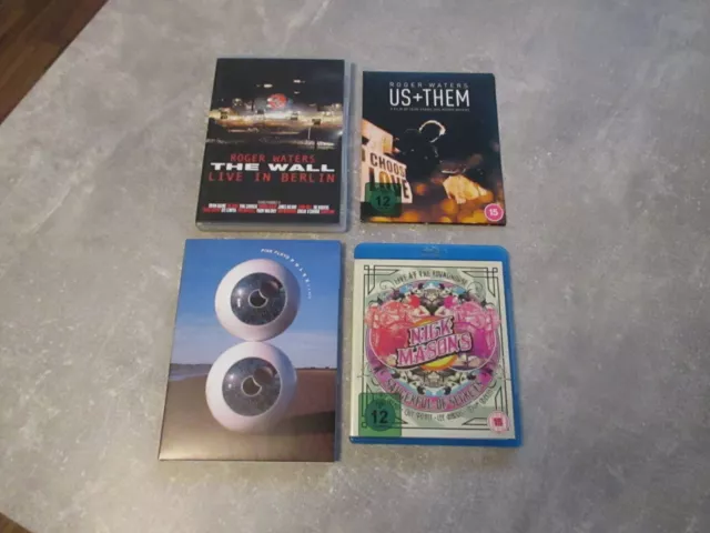 PINK FLOYD + SOLO: Pulse/ US + THEM etc, LOT WITH 2 BLU-RAYS + 1x 2 + 1 DVD, TOP