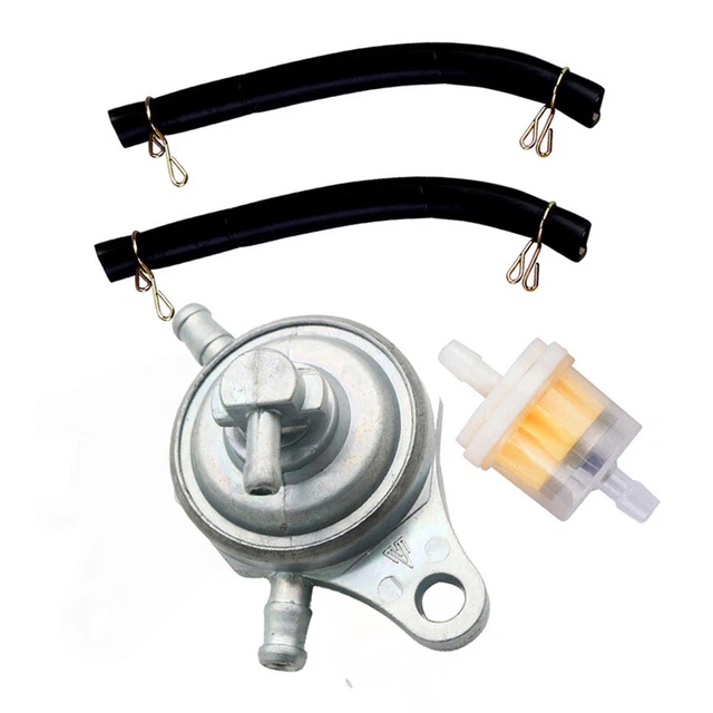Gas Fuel Switch Pump Valve Petcock+Fuel Filter For GY6 50-150cc Moped Scooter