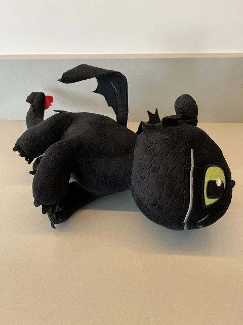 DREAMWORKS TOOTHLESS BLACK Dragon Plush Soft Toy excellent condition £6 ...