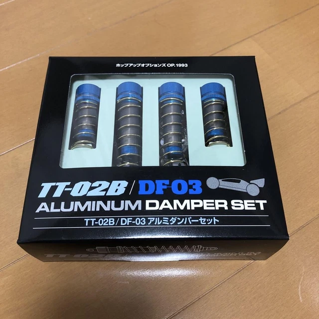 TAMIYA – Lot De 4 Amortisseurs à Huile Aluminium – Pour TT-02B Et DF-03 – Avant Et Arrière – Ressorts Inclus – Réglables