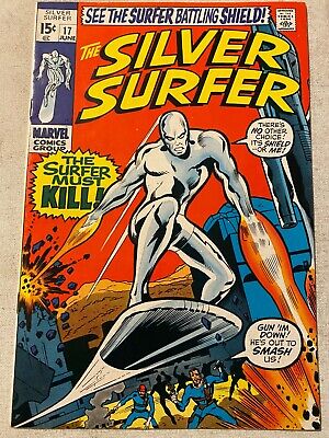 Silver Surfer #17 Vf+ 8.5 Mephisto Appearance Herb Trimpe John Buscema Cover Art