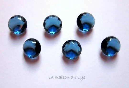 Lot De 100 Cabochons En Verre Orange Rond 10 Mm - Création Bijoux Vintage - Occasion