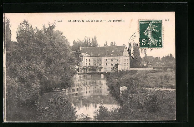 CPA St.-Maur-Creteil, Le mOulin 1908