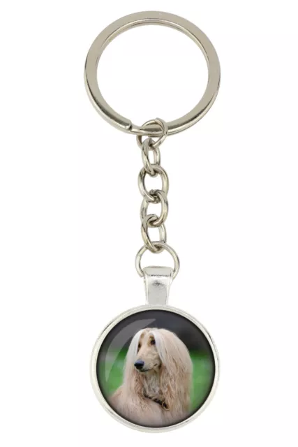 Afghan Hound. Keyring for dog lovers. Photo jewellery. Handmade UK