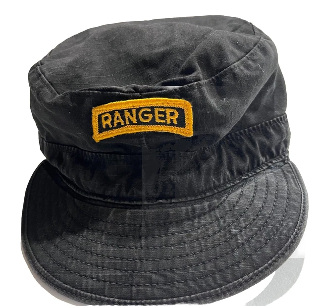 VINTAGE BLACK 1980S Named Bancroft Cap With Ranger Tab Named To ...