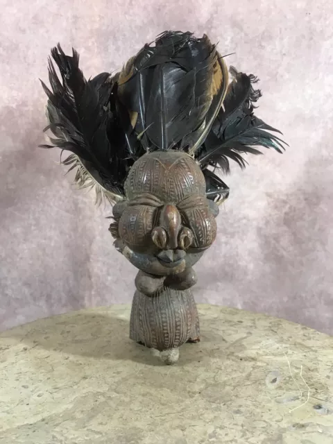 Authentic African Art Hand Made Statue / Mask/Tikar Terracotta / Female