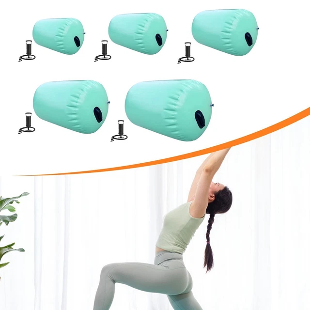 Tapis De Gymnastique Gonflable VEVOR - 5 Mètres - Piste D'Acrobatie Avec Pompe - Vert Menthe - Neuf