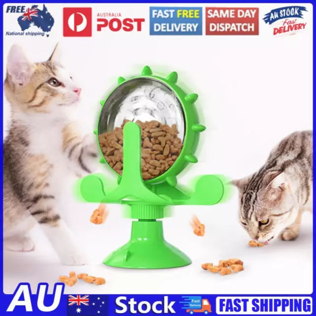 Teasing Turntable Interact Pet Cat Teasing Puzzle Play Game Feeding Leakage Toy