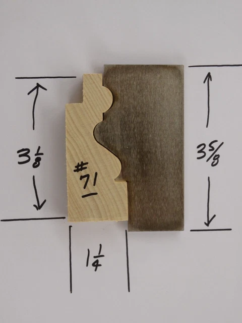Shaper / Molder Custom Corrugated Back / CB Knives For 1 1/4" x 3 1/8" Casing