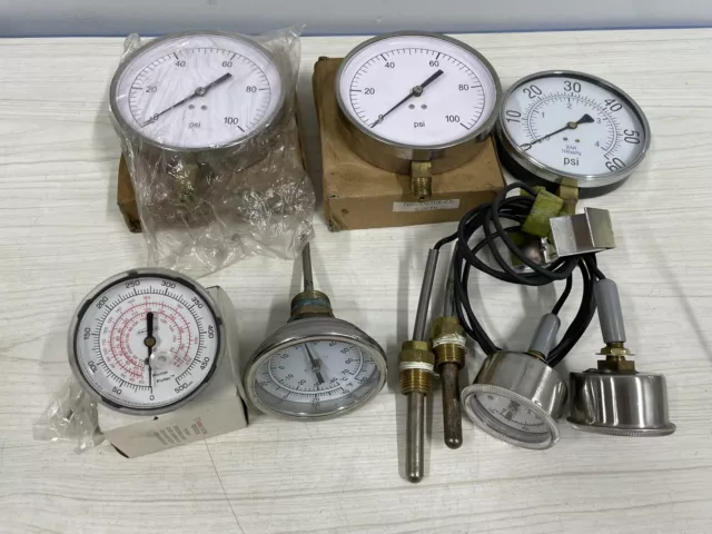 Lot Of 7 mixed Gauges. Some Used Some New. Please See All The Pictures!