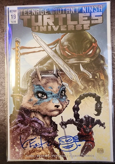 teenage mutant ninja turtles universe #19 Signed By Kevin Eastman W/Remark W/COA
