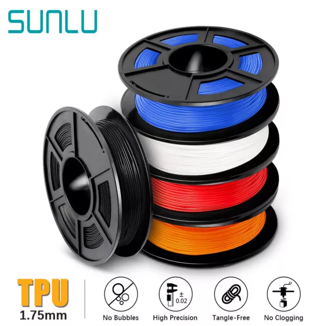 SunLu TPU Filament  1.75mm, Transparent White, 0.5kg