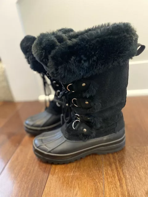 KHOMBU Winter Snow Boots Women’s Size 6 Black