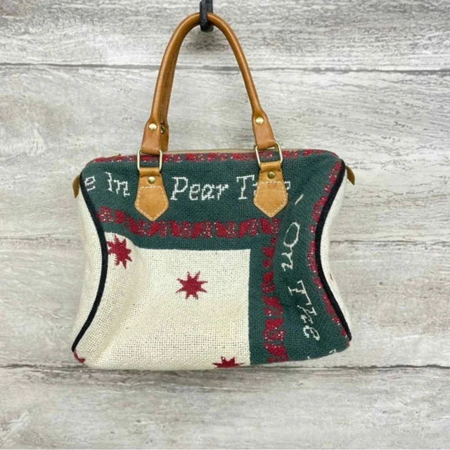 Vintage Christmas Purse 12 Days of Christmas partridge in a Pear Tree Handbag