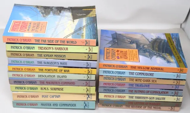 VTG Set Of 18 Patrick O'Brian Books Master & Commander WW Norton & CO PB