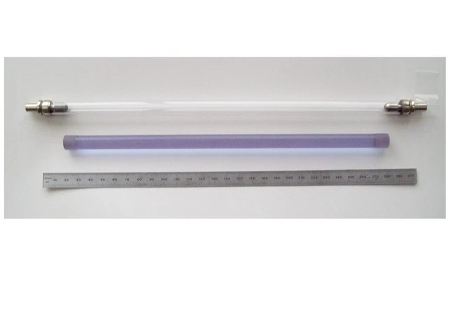 Set of Nd:glass laser rod 11.5 x 260 mm, and matching size flashlamp, both new