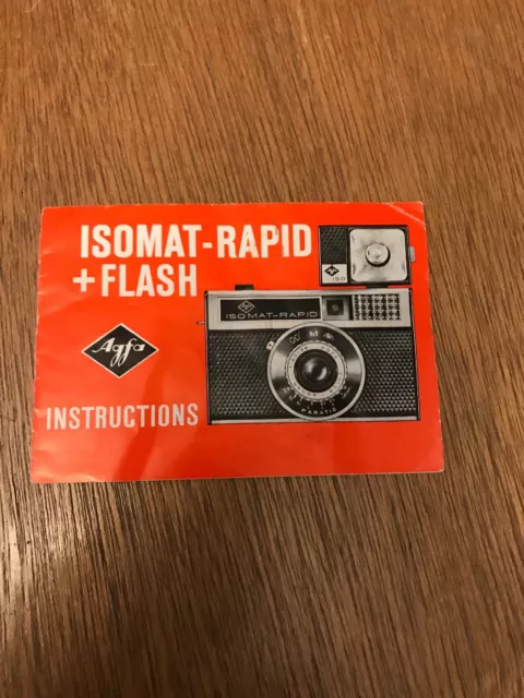 Agfa-Gevaert AG Camera-Werk Isomat-Rapid + Flash Original Instruction Manual.