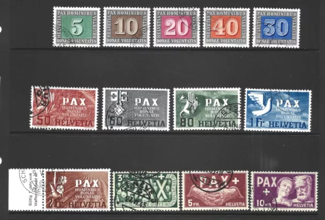 Switzerland, 1945, SG447 - 59, used.  ref 231