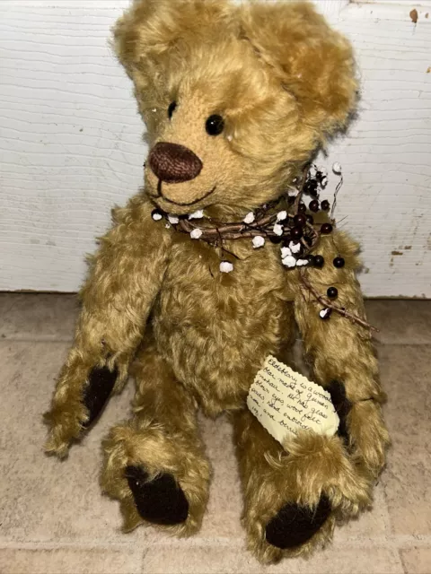 Antique Vintage Eldebeary Teddy Bear German MOHAIR 13" Handmade