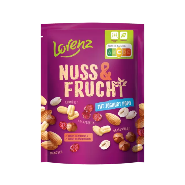 Lorenz Écrou Et Fruit Avec Yogourt Pops Mélange de Noix Végétarien 100g