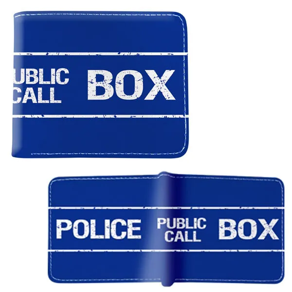 New Police Box Public Call DOCTOR WHO BiFold Wallet Credit Card Billfold