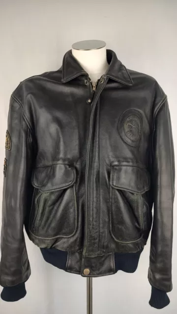 HARLEY DAVIDSON Chaqueta Leather Piel Chaqueta Hombre Talla L Vintage Hombre