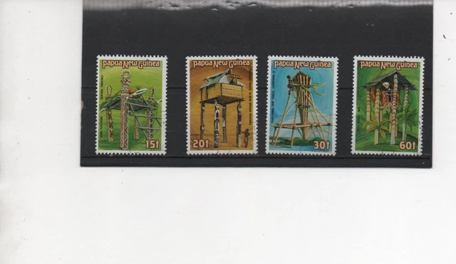 PAPUA NEW GUINEA Stamps 1985 Ceremonial Structures set of 4 Fine Used ...